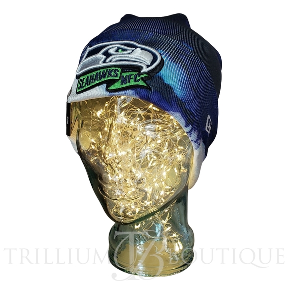 New Era Men's Seattle Seahawks Sideline Ink Navy Knit Hat OSFM NWT - Picture 4 of 6